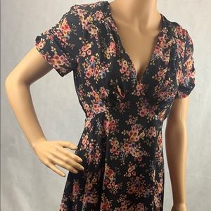 Miss Selfridge Puff Sleeve Floral Aline